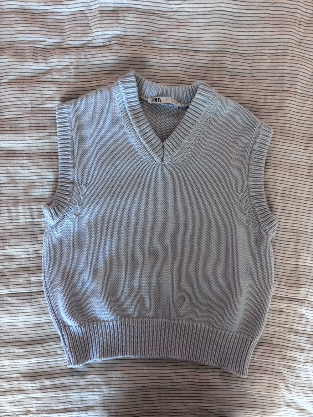 Baby blue/periwinkle chunky sweater vest